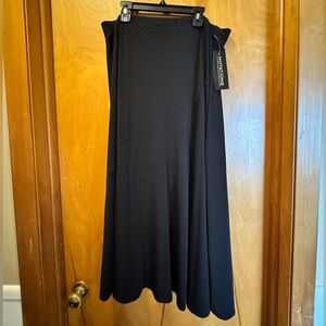 Notations Black Flowing Maxi Skirt NWT